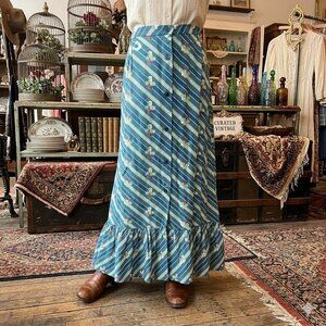 Sears VTG Size 16 (Sz 6-8 in 2026) Boho Cottage Prairie Folk Long Skirt Union 70